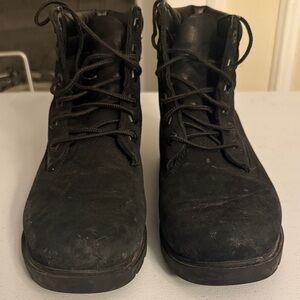 Women's Black Lace-Up Boots